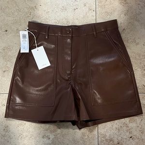 Vegan Leather Shorts